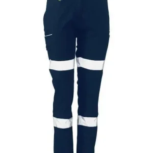 Bisley Women's Taped Mid Rise Stretch Cotton Pants BPL6015T