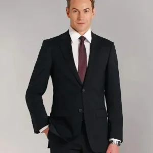 BENCHMARK Men's Wool Blend Stretch Two Buttons Jacket M9100
